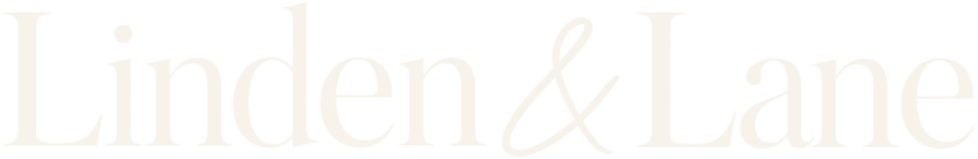 Linden & Lane wordmark, white